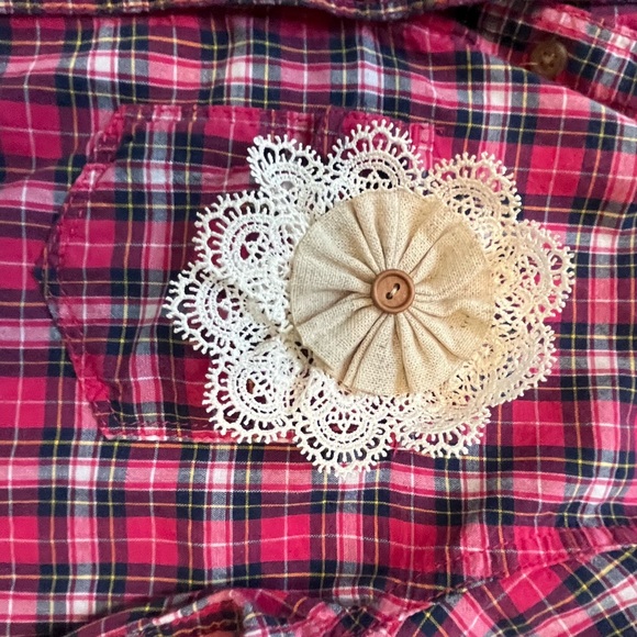 Vintage upcycled shirt , cotton - Picture 4 of 4